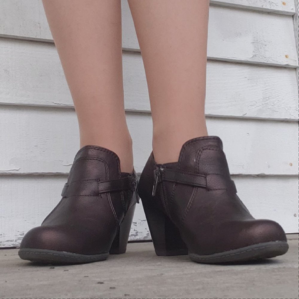 6.5m Womens Canyon River Blues Paige chuncky heel boot shoe brown bronze - Picture 4 of 11